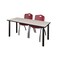 Kee Rectangle Tables > Training Tables > Kee Table & Chair Sets, 60 W, 24 L, 29 H, Maple MT6024PLBPBK47BY - alternate 1